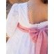 Coco Ceremony Summer Girl Embroidered White Dress Plumetis Sleeve