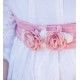 Coco Ceremonia Verano Vestido niña Blanco Plumeti Bordado Manga