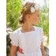 Coco Ceremony Summer Girl White Dress Plumetis