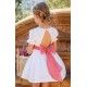 Coco Ceremony Summer Girl White Dress Plumetis