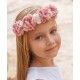 Coco Ceremonia Verano Corona niña Mikonos Flores Rosas