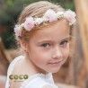 Coco Ceremony Girl Crown of Pink Flowers Magnolia