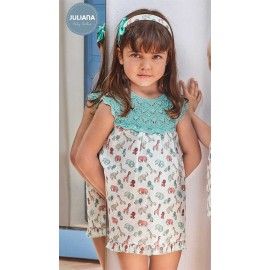 Juliana Verano Vestido bebé niña Elefantes