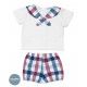 Juliana Summer Baby Boy White Set Squares