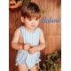 Babiné Summer Baby Boy Romper Blue and White Stripes