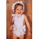 Babiné Summer Baby Girl Romper Pink and White Stripes