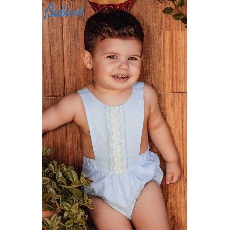 Babiné Verano Peto bebé niño Azul Adorno en Pecho