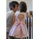 Blanca Valiente Summer Girl Ceremony Dress Pink and White Stripes
