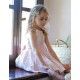 Blanca Valiente Summer Girl Ceremony Dress Pink and White Stripes