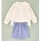 Jose Varon Summer Boy White and Blue Set Linen