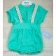 Babiné Verano Conjunto bebé niño Blusa y Peto Verdes