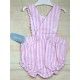 Babiné Summer Baby Girl Romper Pink and White Stripes