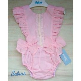 Babiné Verano Peto bebé niña Rosa Volantes