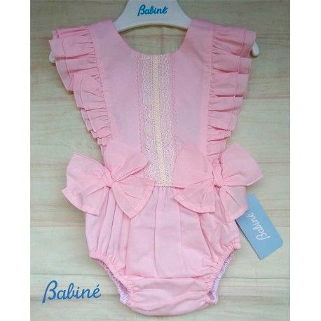 Babiné Summer Baby Girl Pink Romper Ruffles