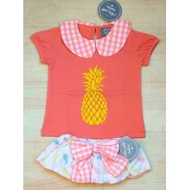 Mon Petit Bonbon Verano Conjunto niña Piñas Braguita