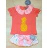 Mon Petit Bonbon Verano Conjunto niña Piñas Braguita