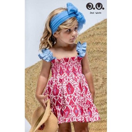 Jose Varon Summer Girl Strawberry Dress Ethnic