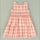 José Varón Verano Vestido niña Cuadros Rosa Pétalo