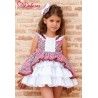 Debesos Verano Vestido niña Estampado Volantes Blancos