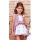 Debesos Verano Vestido niña Estampado Volantes Blancos
