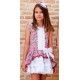 Debesos Verano Vestido niña Estampado Volantes Blancos Talle Bajo