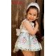 Debesos Verano Jesusito bebé niña Estampado Ceremonia