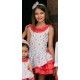 Debesos Verano Vestido niña Azul Jazmines Talle Bajo