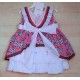 Debesos Summer Girl Printed Dress White Ruffles