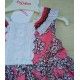 Debesos Summer Girl Printed Dress White Ruffles