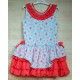Debesos Verano Vestido niña Azul Jazmines Talle Bajo