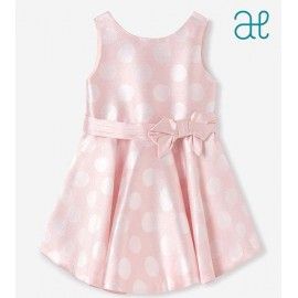 Abel & Lula Verano Vestido niña Fiesta Jacquard Topos