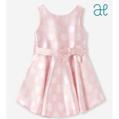 Abel & Lula Verano Vestido niña Fiesta Jacquard Topos