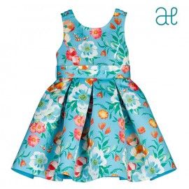 Abel & Lula Summer Girl Turquoise Printed Dress