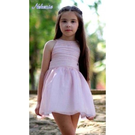Nekenia Summer Girl Pink Ceremony Dress Organza