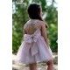 Nekenia Verano Vestido niña Organza Rosa sin Mangas