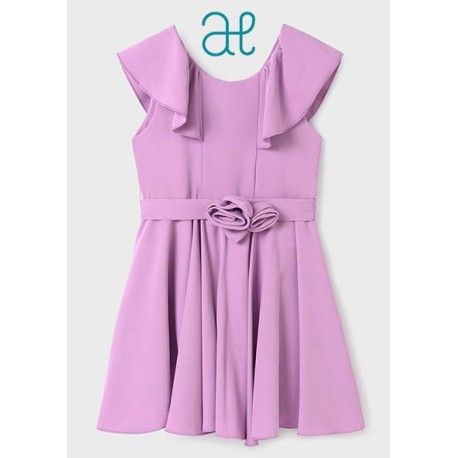 Abel & Lula Verano Vestido niña Crepe Fluido Malva