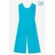 Abel & Lula Summer Girl Turquoise Romper Crepe