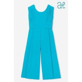 Abel & Lula Verano Mono niña Crepe Fluido Turquesa