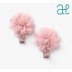 Abel&Lula Summer Girl Pins Light Pink Gauze Flowers Ceremony