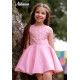 Nekenia Verano Vestido niña Rosa Pecho Bordado