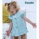 Cocote Verano Vestido bebé niña Rayas Verdes