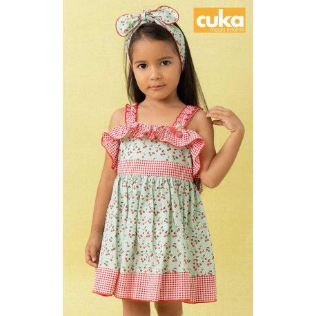 Cuka Verano Vestido niña La Bomba con Volante