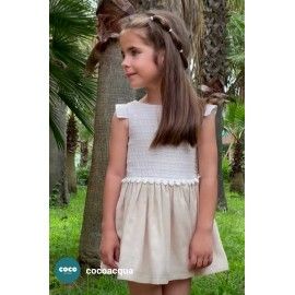 Coco Acqua Summer Girl Gauze Camel Dress