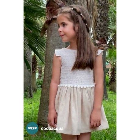 Coco Acqua Summer Girl Gauze Camel Dress
