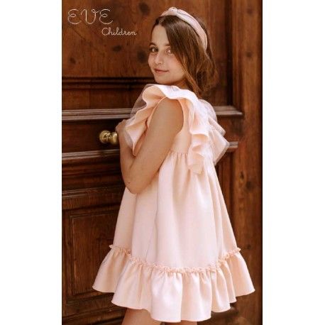 Eve Children Summer Girl Ceremony Dress Salmon