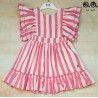 José Varón Verano Vestido niña Rayas Rosas