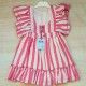 José Varón Verano Vestido niña Rayas Rosas