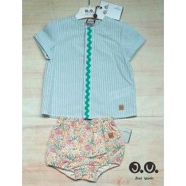 José Varón Verano Conjunto bebé niño Rayas y Estampado