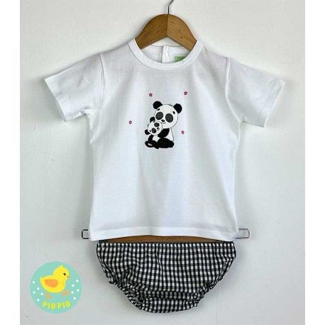 Pio Pio Summer Baby Boy Set Pandas