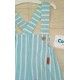 Cocote Summer Baby Boy Overalls Green Stripes